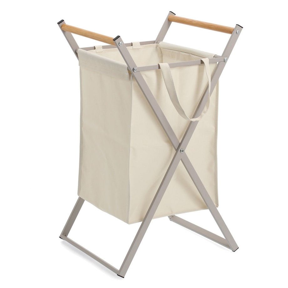 Kosz na pranie składany 67x40x36,5 cm PIEGARE beżowy