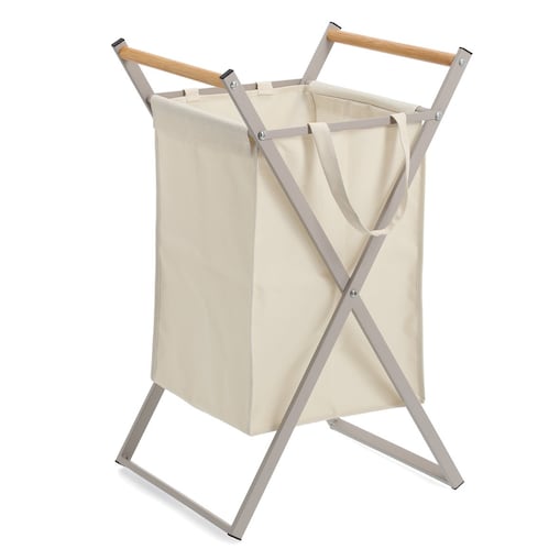 Kosz na pranie składany 67x40x36,5 cm PIEGARE beżowy