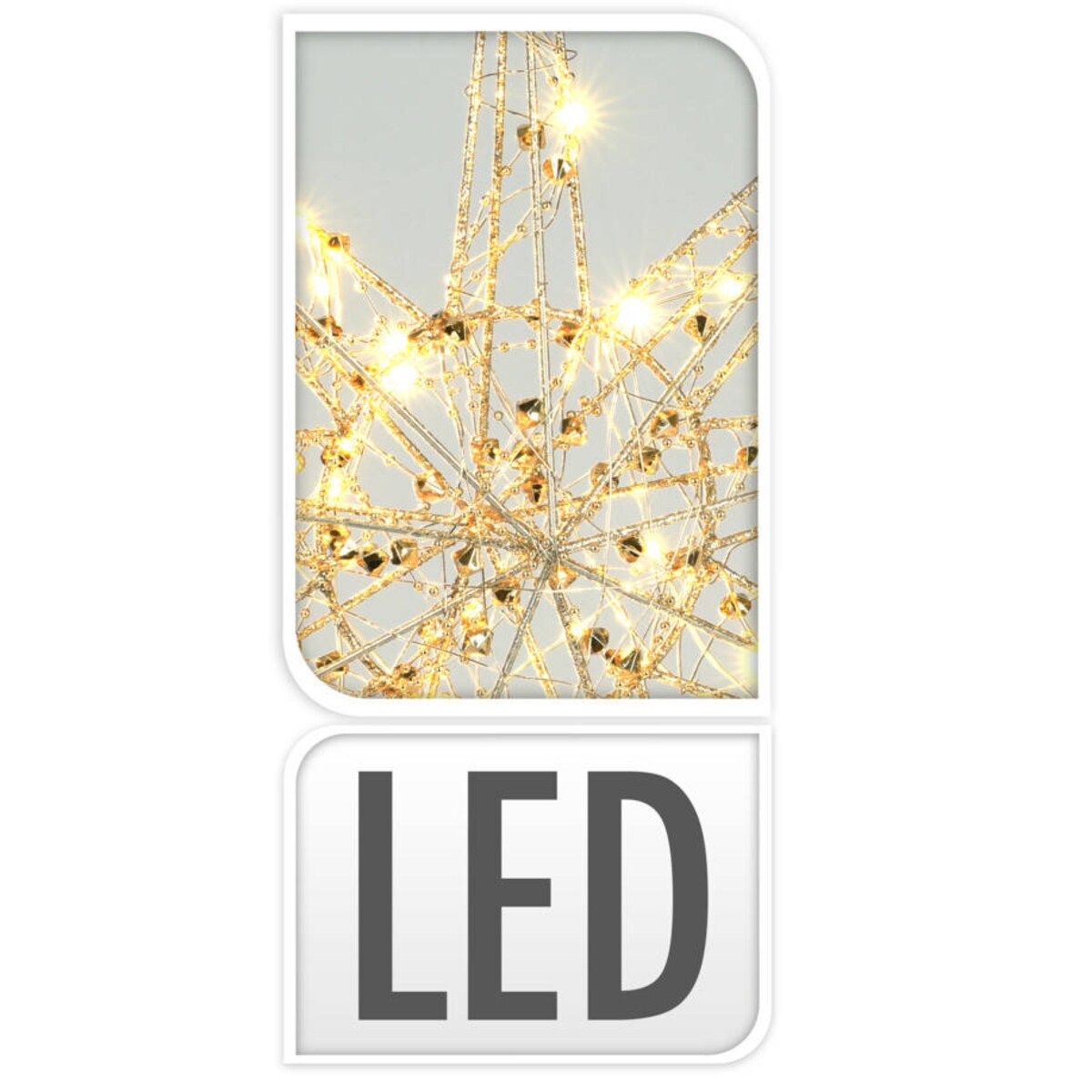 Ozdoba bożonarodzeniowa Gwiazda LED, 50 cm