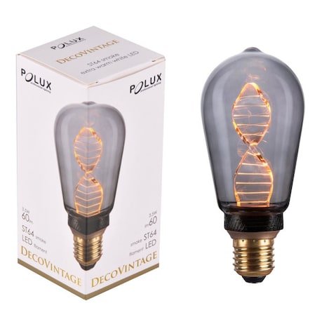 Loftowa żarówka przydymiona DecoVintage 317681 ST64 LED E27 edison 3,5W 60lm 230V biała ciepła, Polux