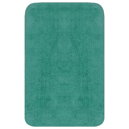 vidaXL 3-częściowy zestaw mat łazienkowych, tkanina, turkus