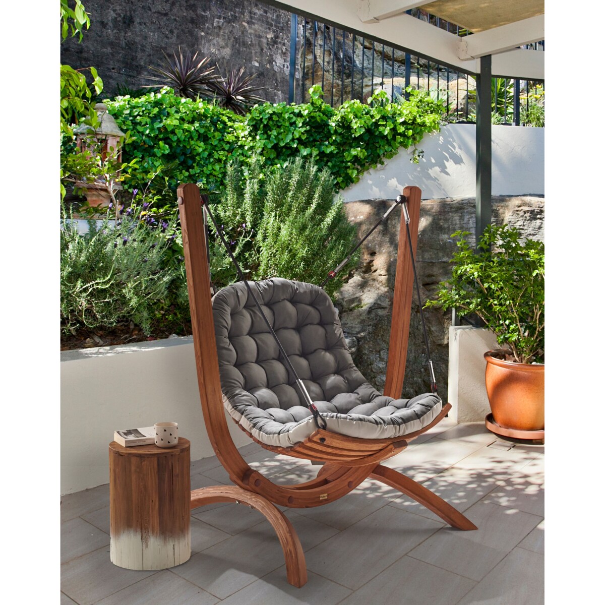 Huśtawka ogrodowa ALLISTE Drewno Brązowy