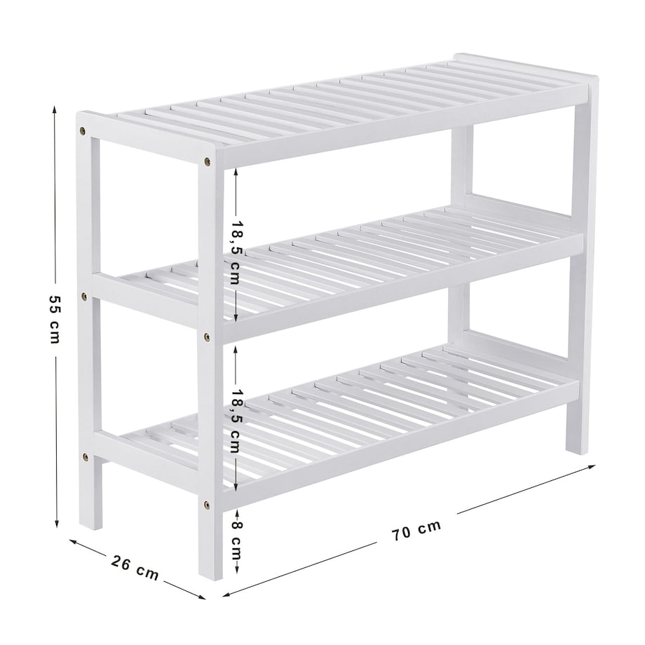 Szafka Na Buty 70X26X55 Cm Biały