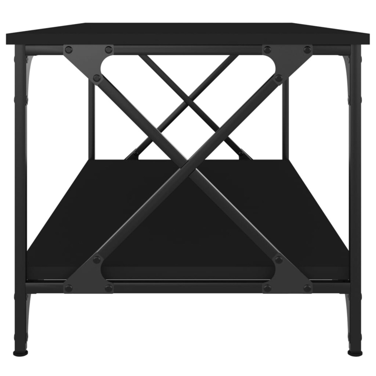 vidaXL Stolik kawowy, czarny 100x50x45 cm, materiał drewnopochodny