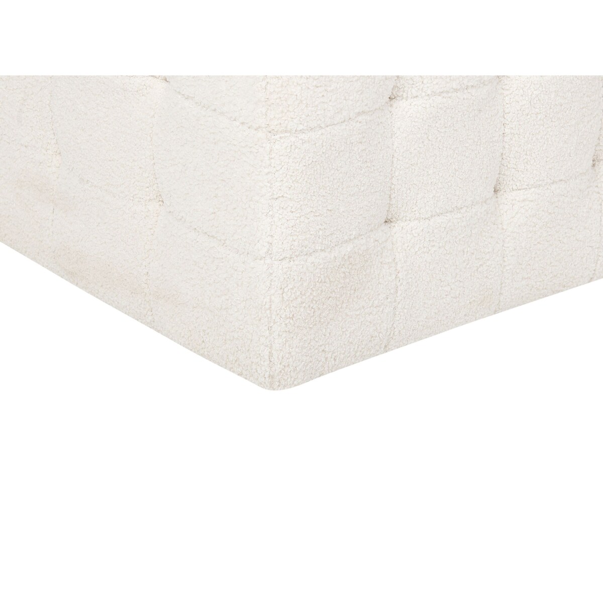 Puf ze schowkiem boucle biały MICHIGAN