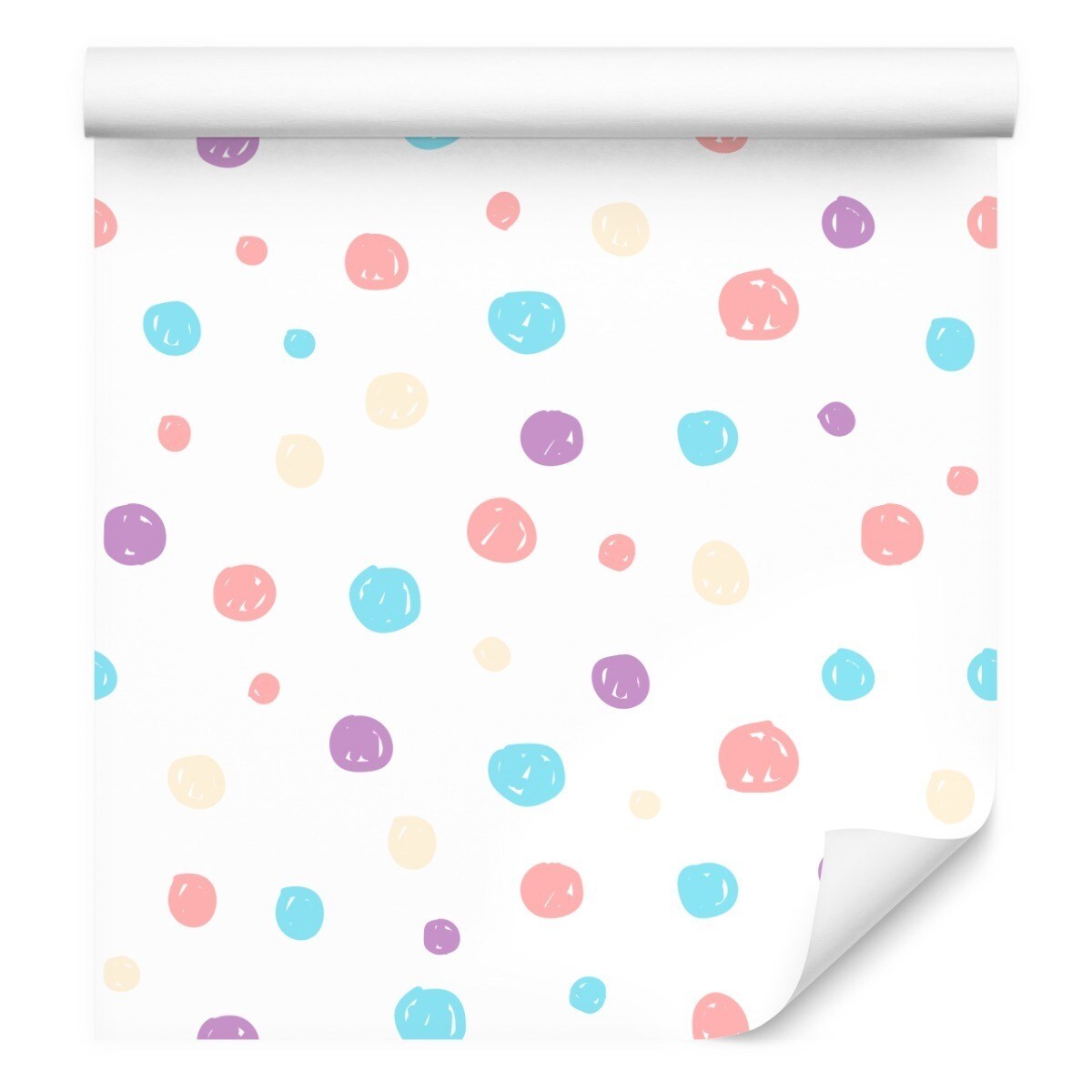 Tapeta Dla Dzieci Pastelowe KROPKI Groszki