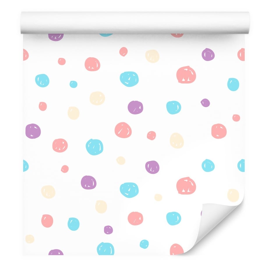 Tapeta Dla Dzieci Pastelowe KROPKI Groszki