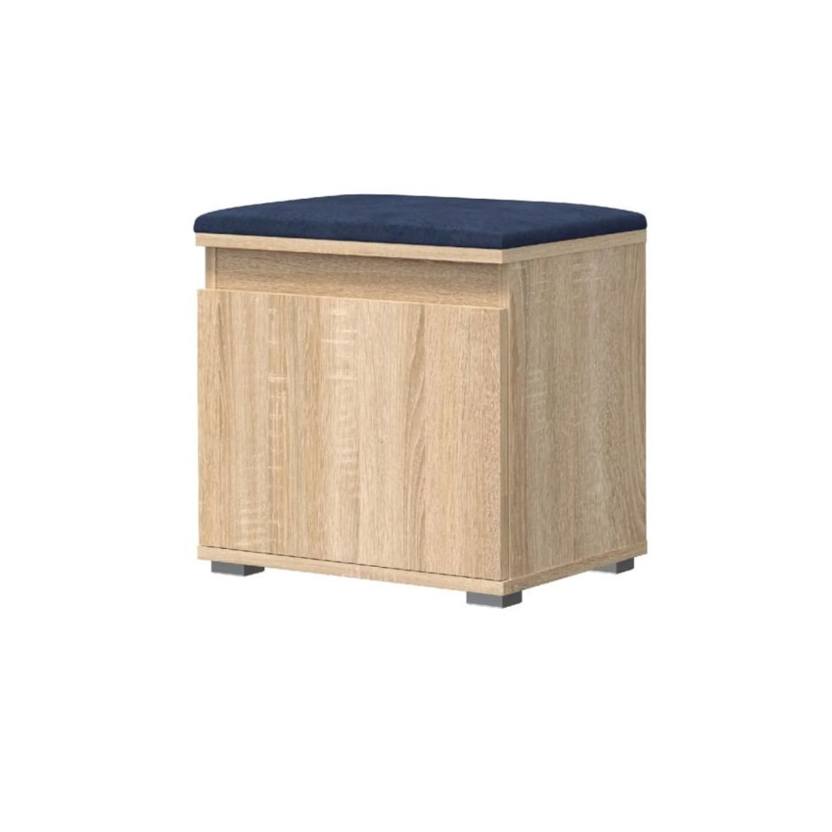 Szafka na buty z siedziskiem i wieszakiem SINGAPUR 50 dąb sonoma/granatowa