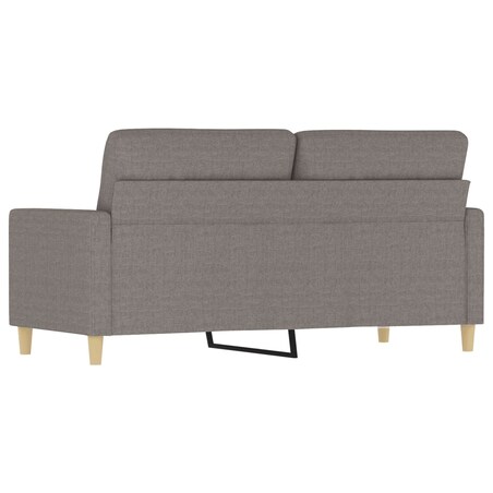 vidaXL Sofa 2-osobowa, kolor taupe, 140 cm, tapicerowana tkaniną