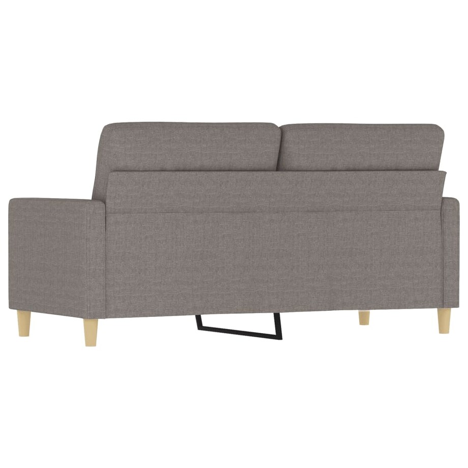 vidaXL Sofa 2-osobowa, kolor taupe, 140 cm, tapicerowana tkaniną