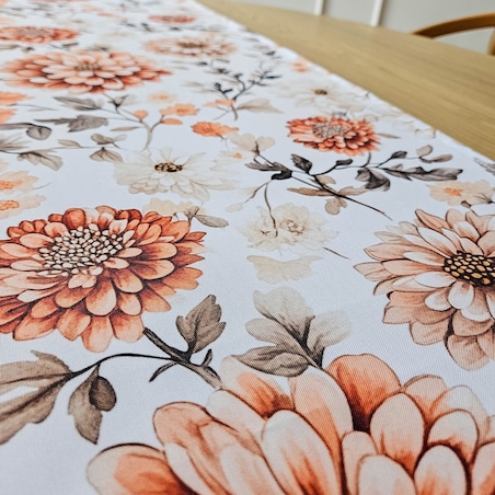Bieżnik FLORAL wzór F43 | dalie - 40 x 140 cm