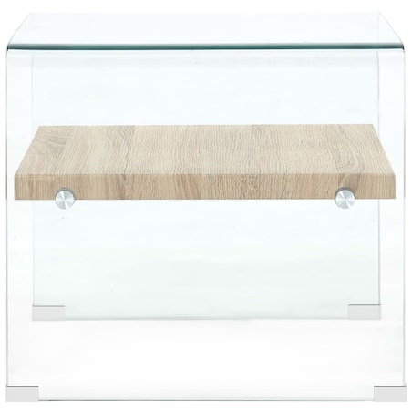 vidaXL Stolik kawowy, przezroczysty, 50 x 50 x 45 cm, szkło hartowane