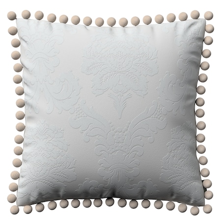 Poszewka Wera na poduszkę 45x45 liście akantu na jasno-popielatym tle