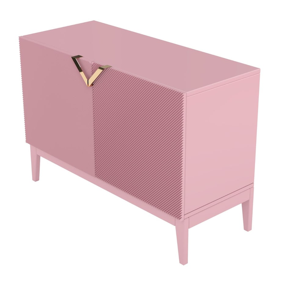 Drewniana komoda Visby DEMI LONG 2D / kolor pudrowy róż / szer. 100,5 cm