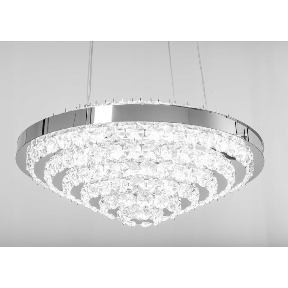 Kryształowa Lampa Sufitowa Żyrandol Glamour Led