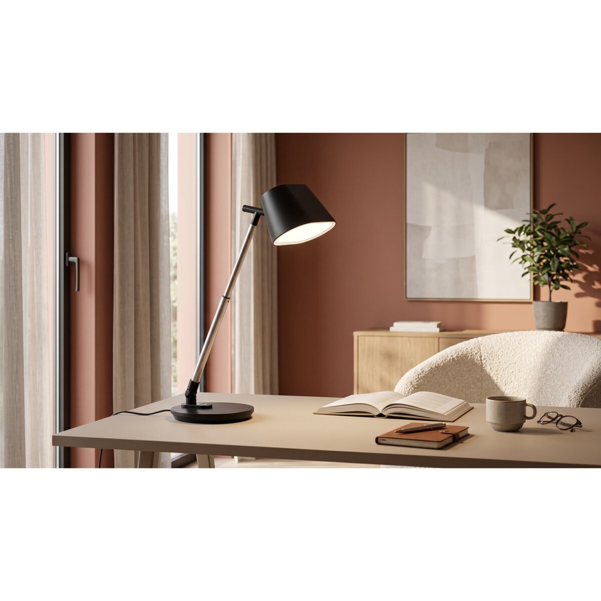 Lampka biurkowa K-BL1527 CZARNY z serii BOLEK