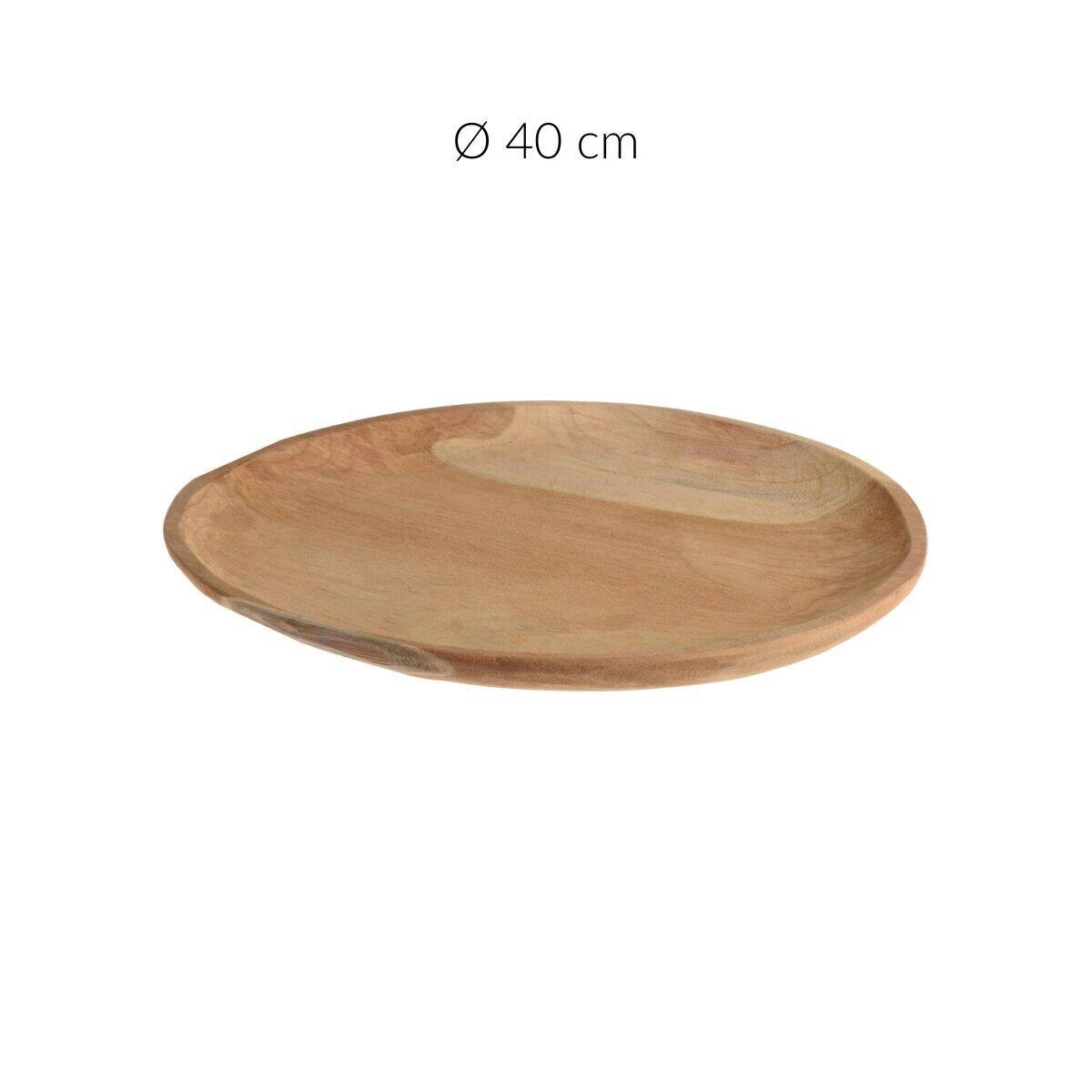 Talerz ozdobny z drewna tekowego, Ø 40 cm