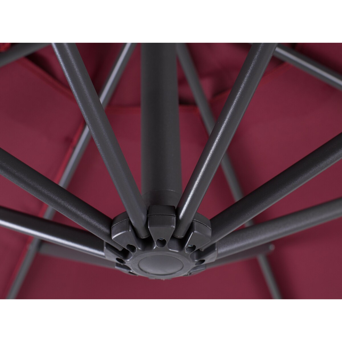 Parasol ogrodowy ⌀ 300 cm burgundowy RAVENNA