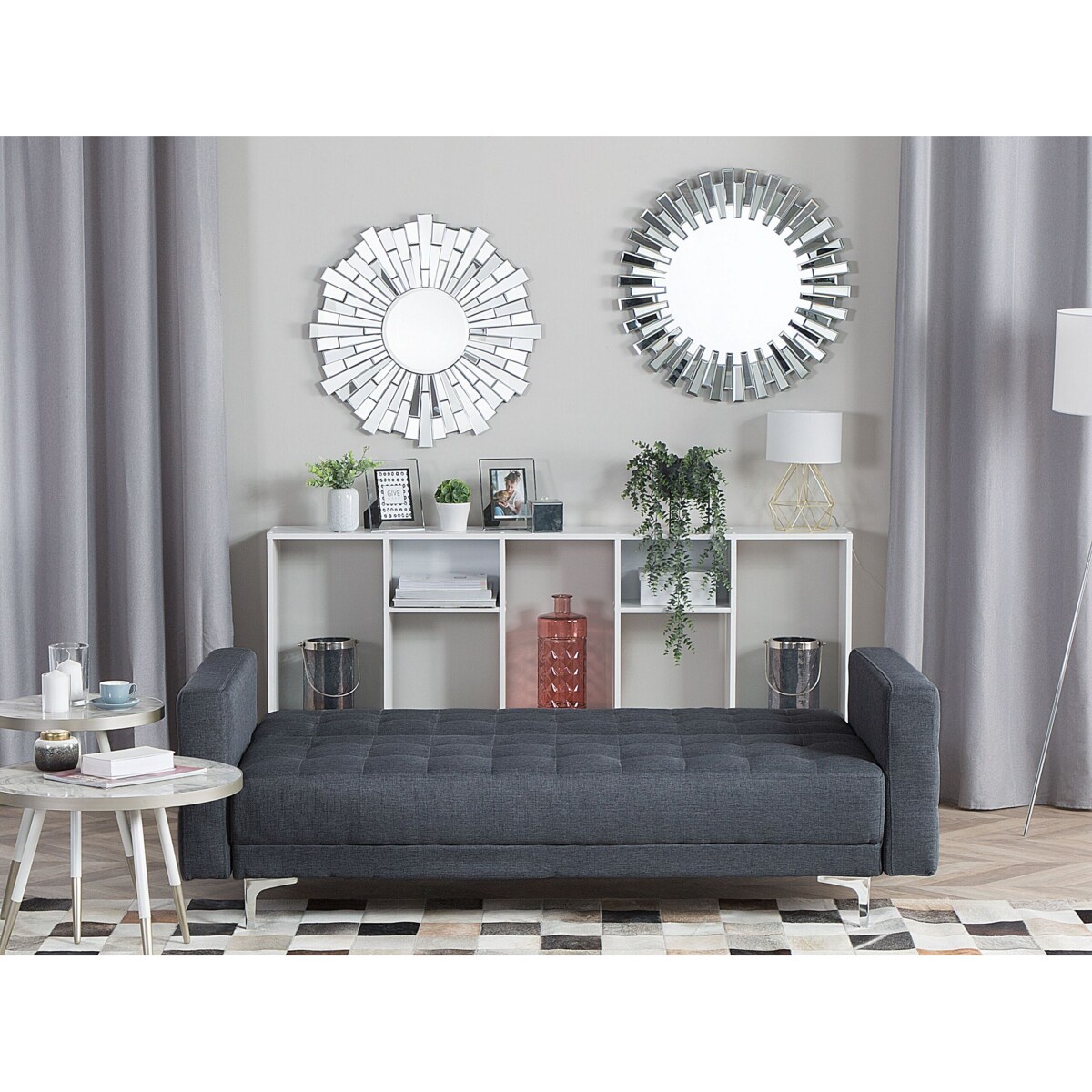 Sofa rozkładana ciemnoszara ABERDEEN