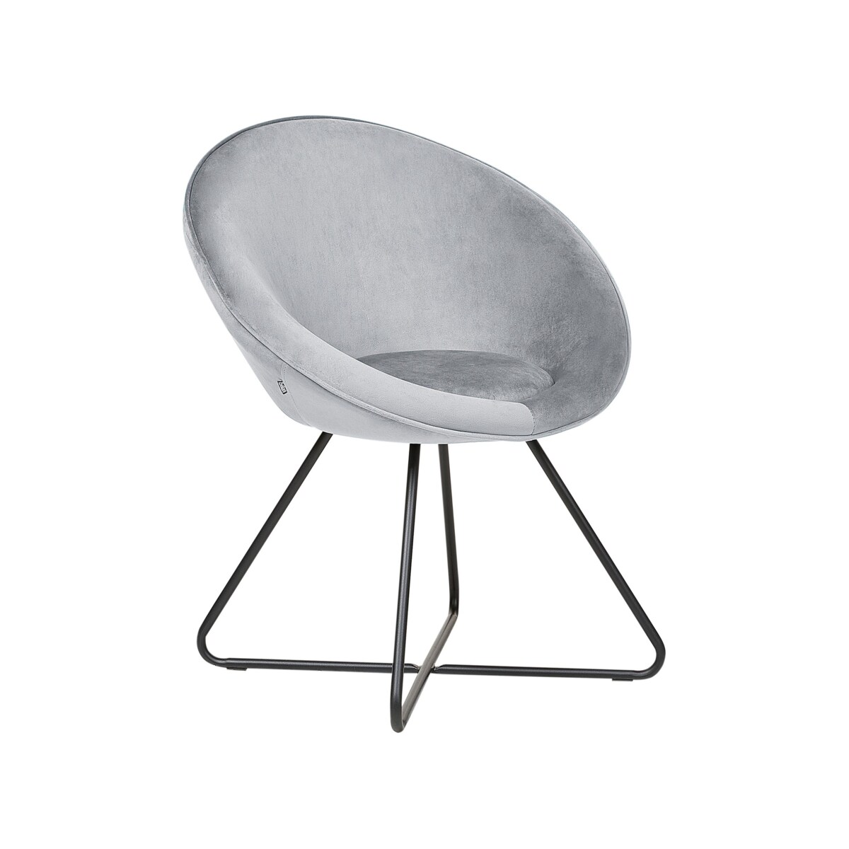 Krzesło welurowe szare FLOBY II