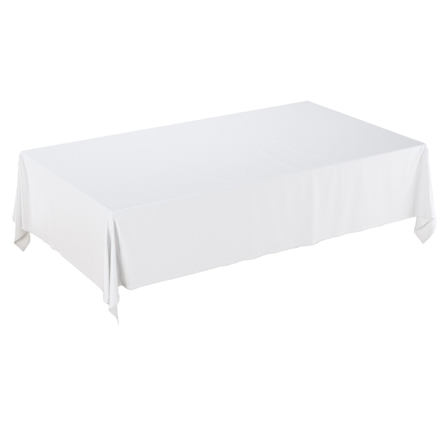 Obrus prostokątny 130 x 160 cm biały z połyskiem