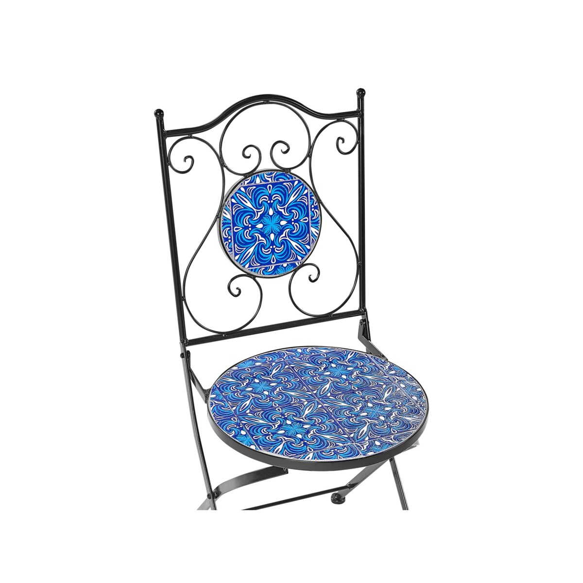 Zestaw mebli balkonowych Składane CIGLIANO Metal Czarny