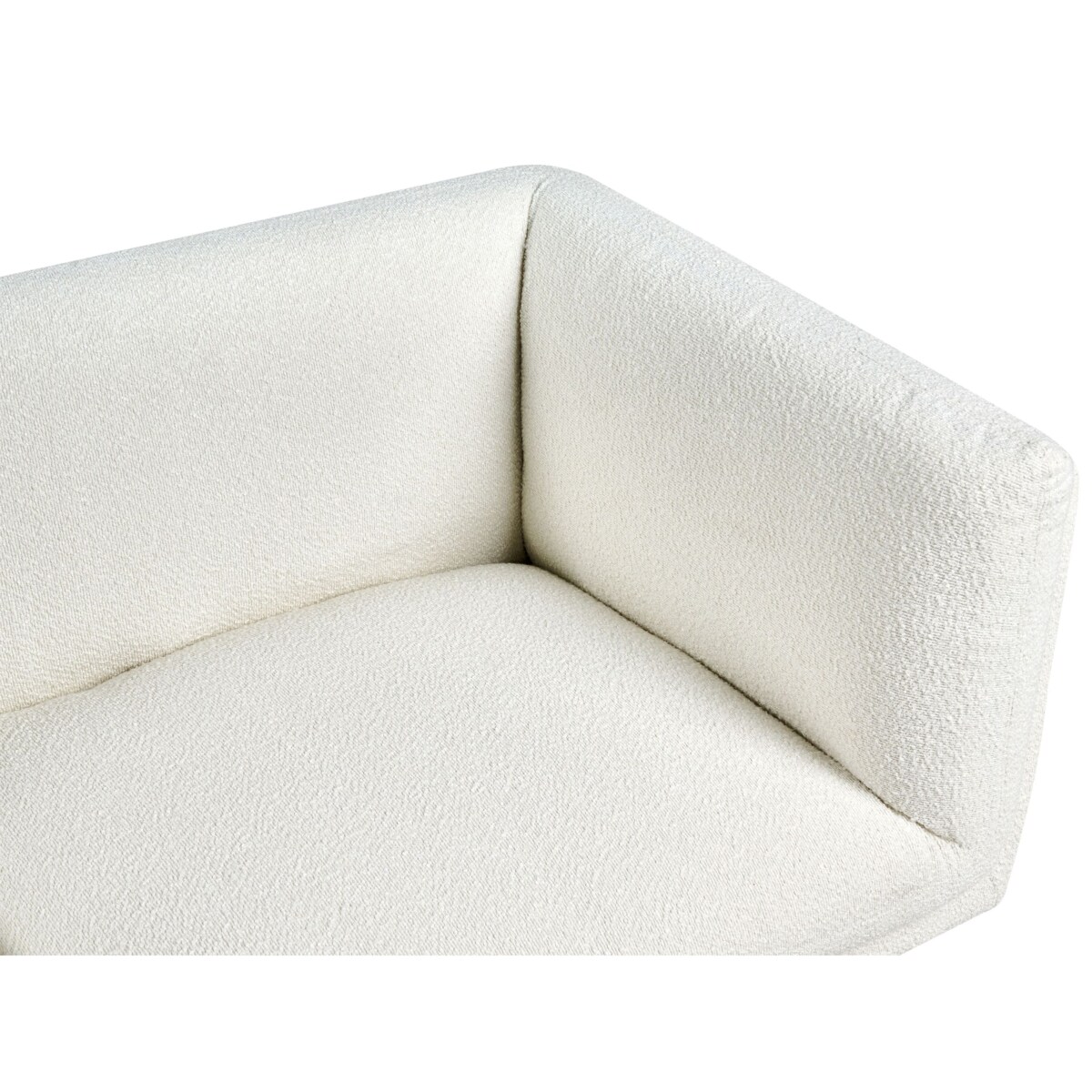 Sofa VORGOD Boucle Złamana biel dla 3 osób