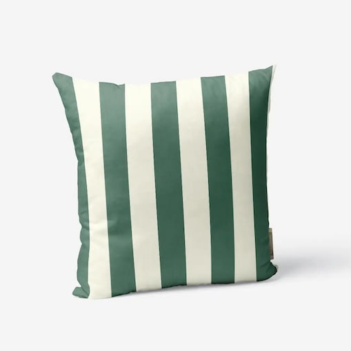 Poduszka świąteczna - klasyczne zielone pasy
