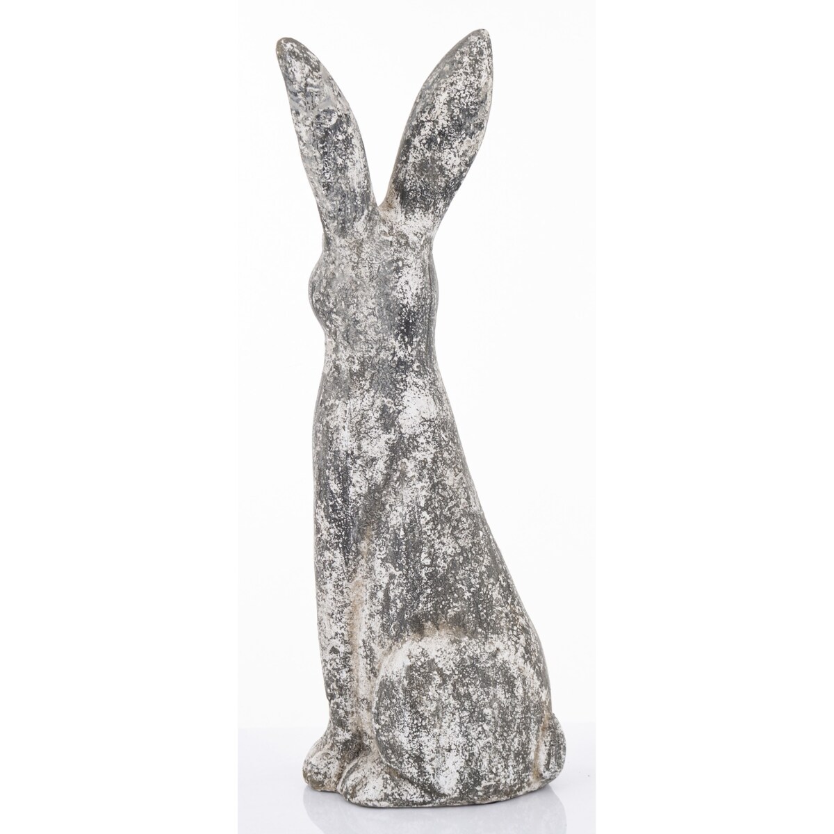 Dekoracja - cementowy szary królik wysoki 67x22x19 cm LEPORO-2 duży
