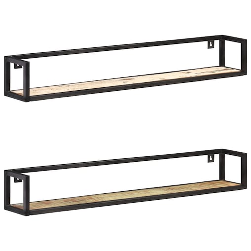 vidaXL Półki ścienne, 2 szt., 120 cm, lite drewno z odzysku