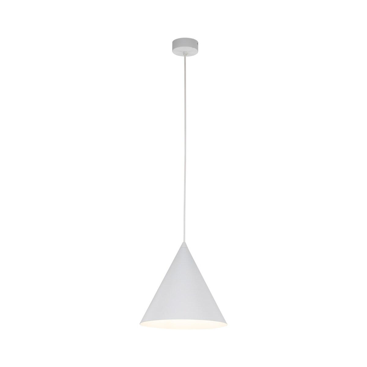 Lampa wisząca biała TK Lighting CONO WHITE 10008 E27 regulowana 160 cm minimalistyczna do salonu kuchni