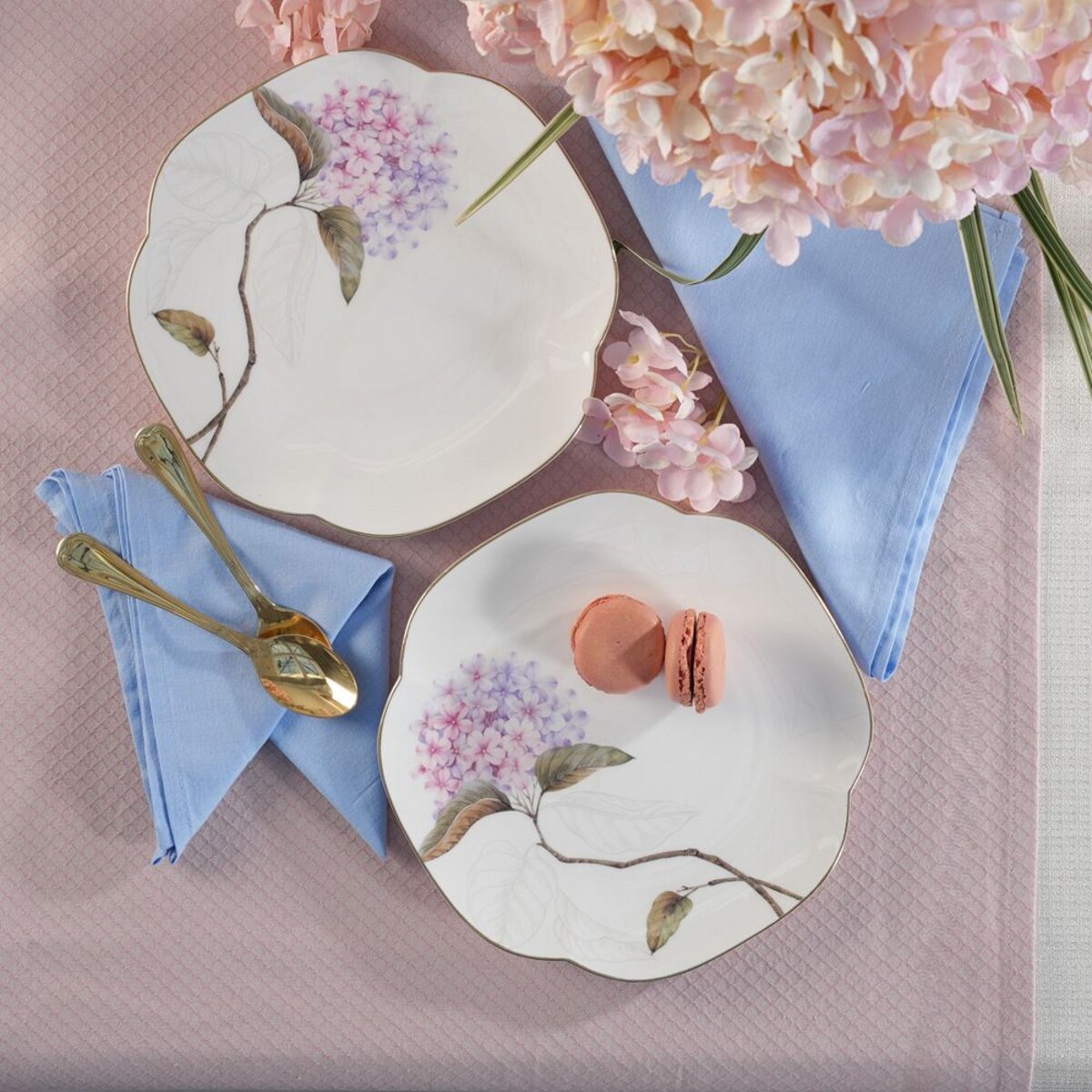 VILLA ITALIA Talerz deserowy porcelanowy 19 x 19 cm MAGIC BLOOMS