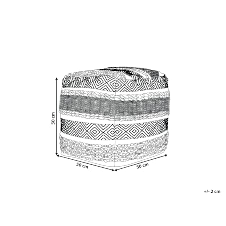 Puf 50 x 50 x 50 cm kremowy KANAM