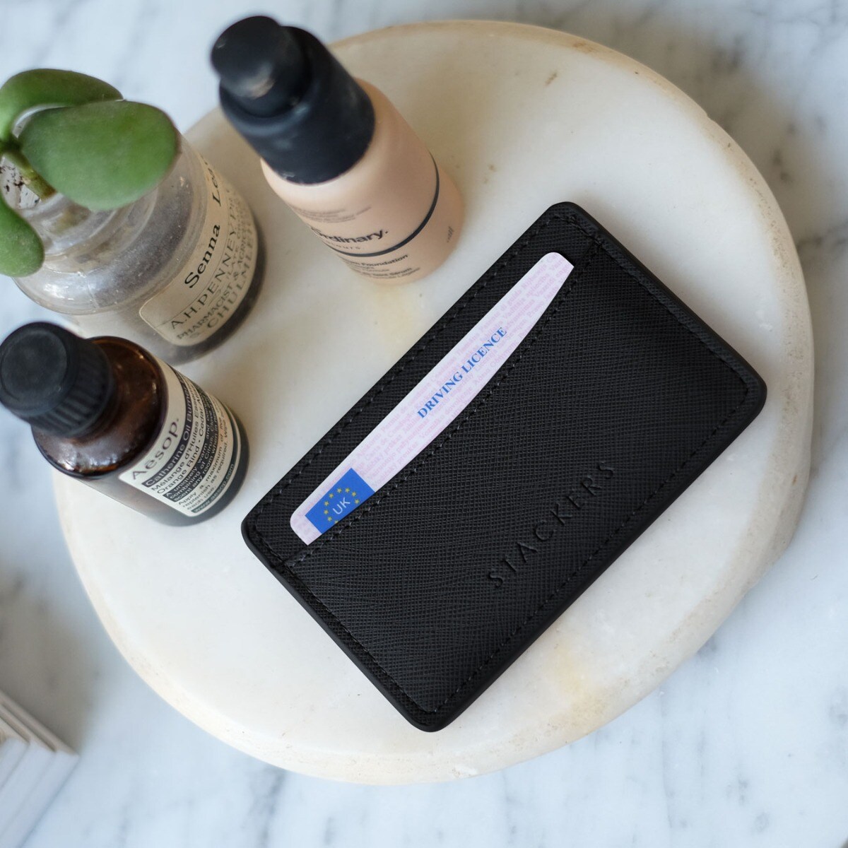 Etui na dowód osobisty Stackers damskie czarne