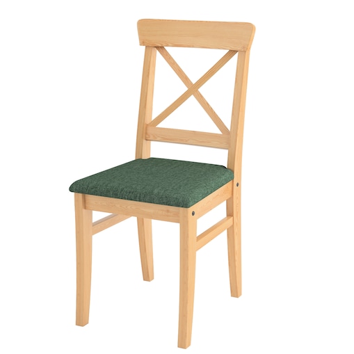 Pokrowiec na krzesło Ingolf z tapicerowanym siedziskiem, leśna zieleń szenil, Inglof, City