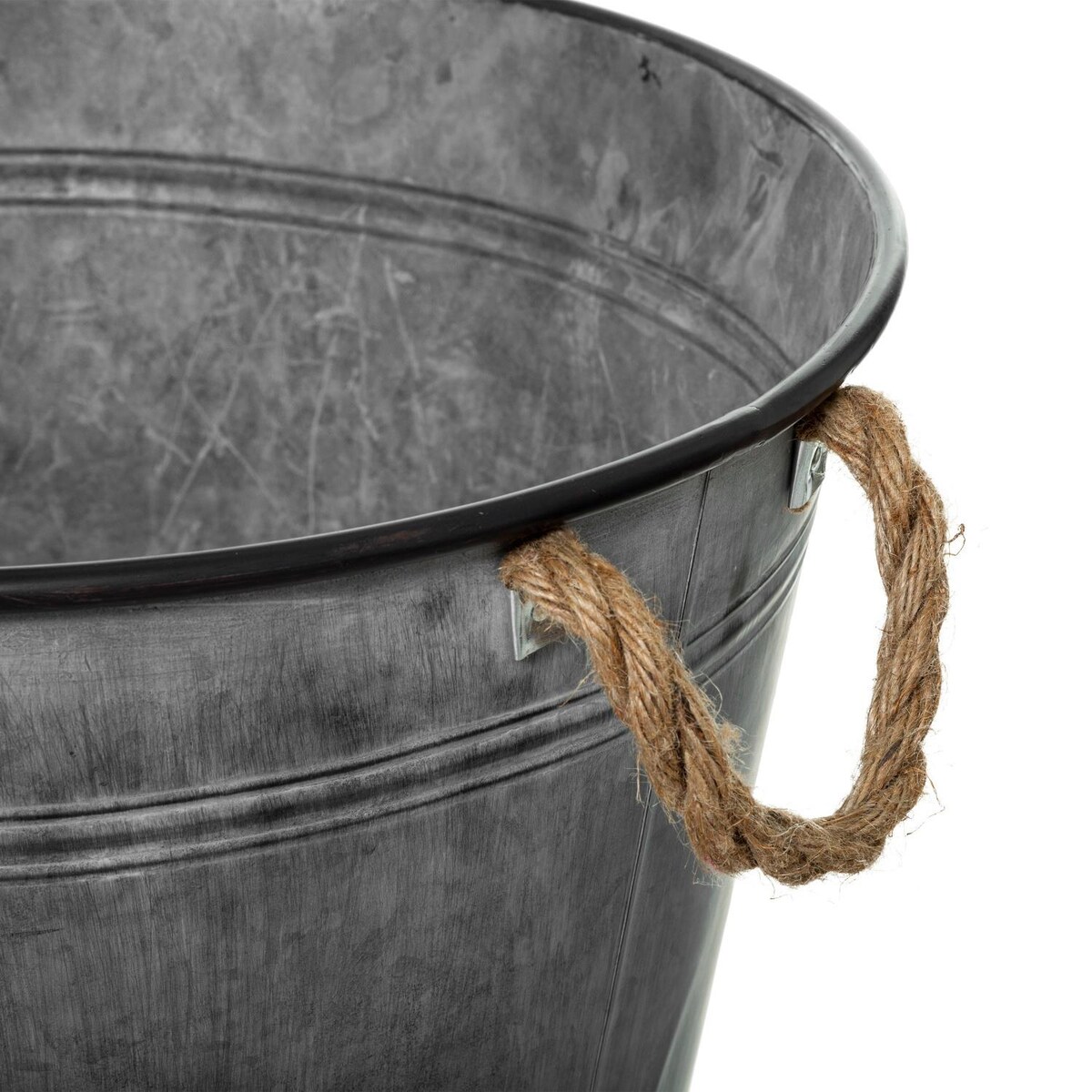 Osłonka zinc, wiaderko vintage, Ø 38 cm