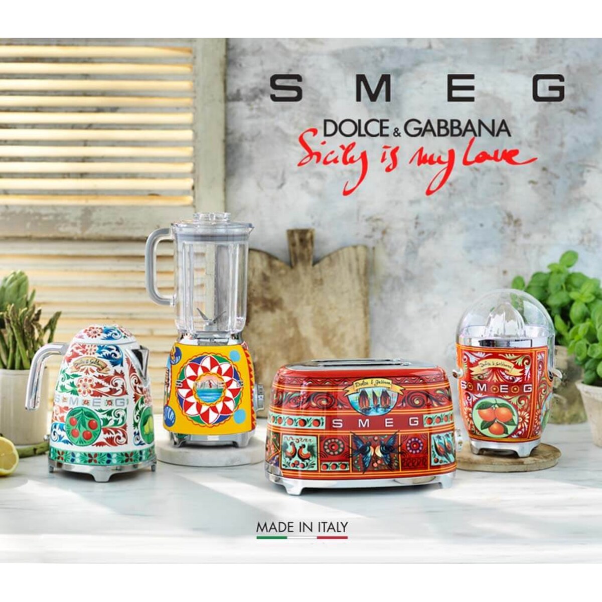 Blender kielichowy Sicily is my love Dolce & Gabbana, 1500 ml, SMEG