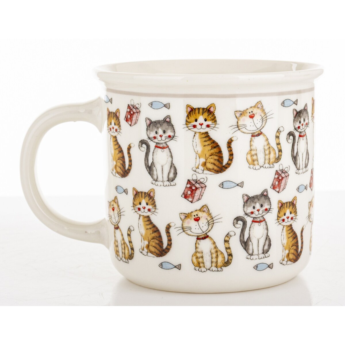 Kubek porcelanowy 400 ml koty 9x12,5x8,5 cm GATTINI