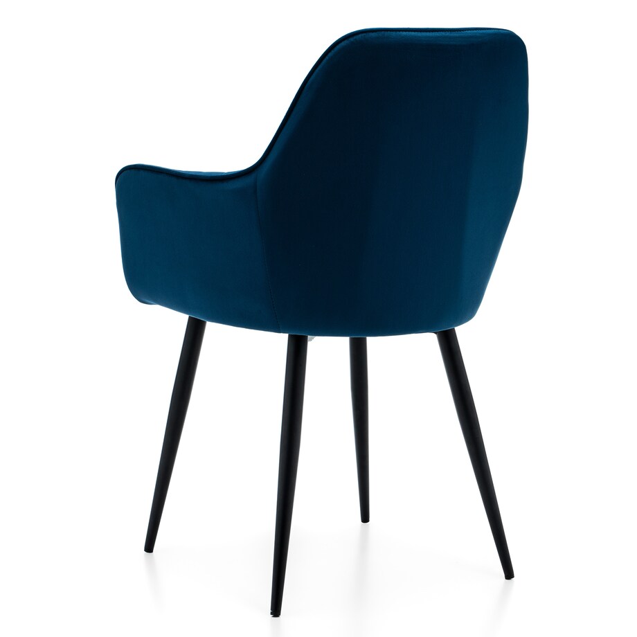 Krzesło tapicerowane EMILIA granatowy welur salon jadalnia