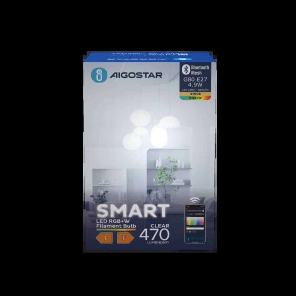 inteligentna żarówka bluetooth mesh g95 4.9w rgbw