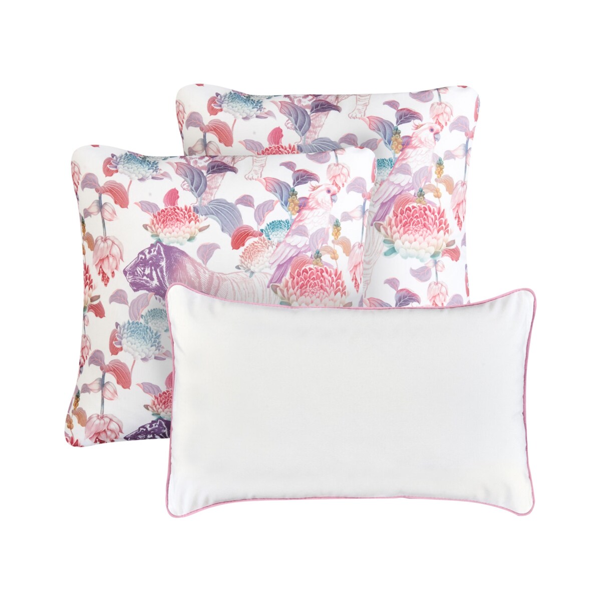 Zestaw 3 poduszek ogrodowych VIVID Wzór kwiatowy Kolorowy