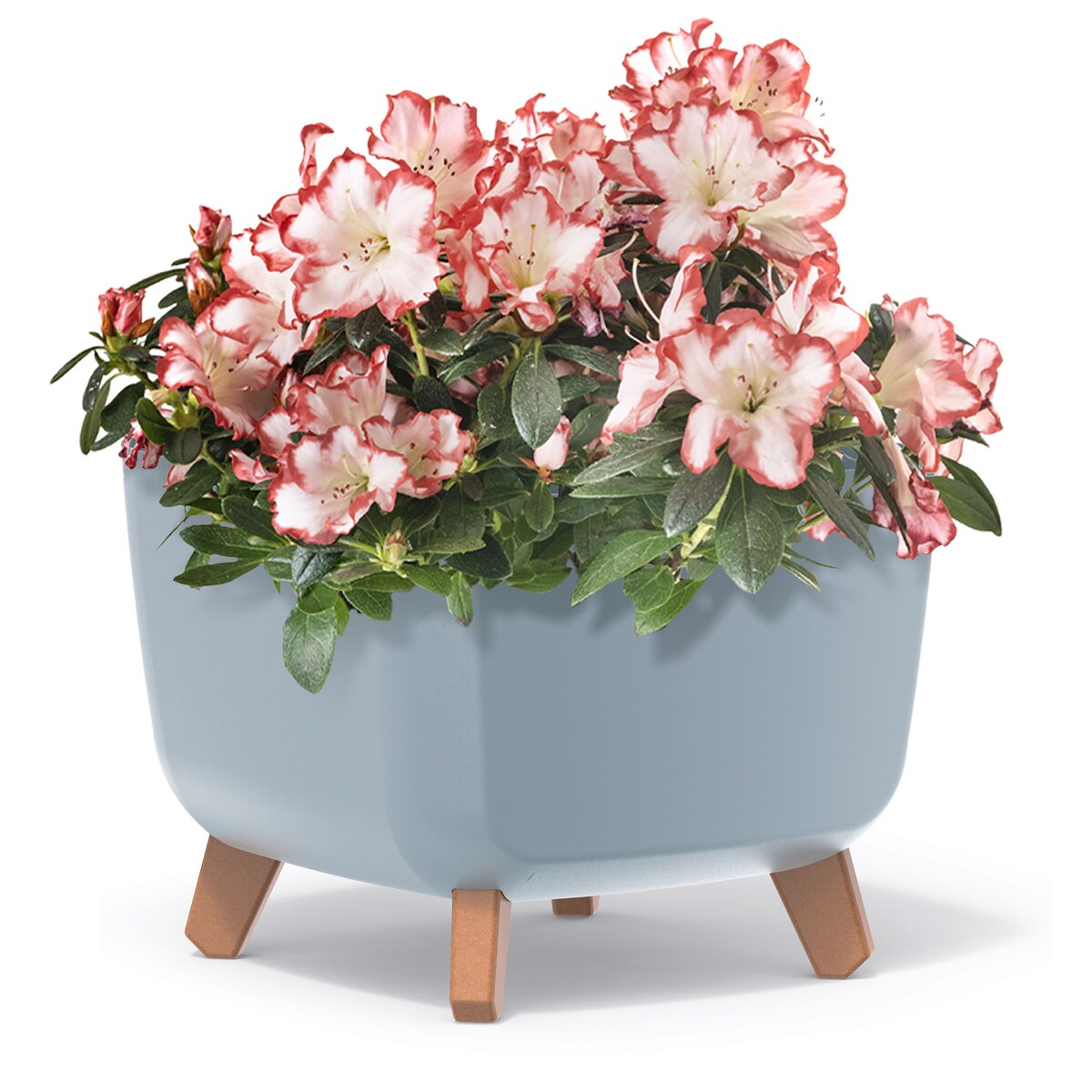 Doniczka Donica Ogrodowa 29 Cm Na Nóżkach Dekoracyjna Szara