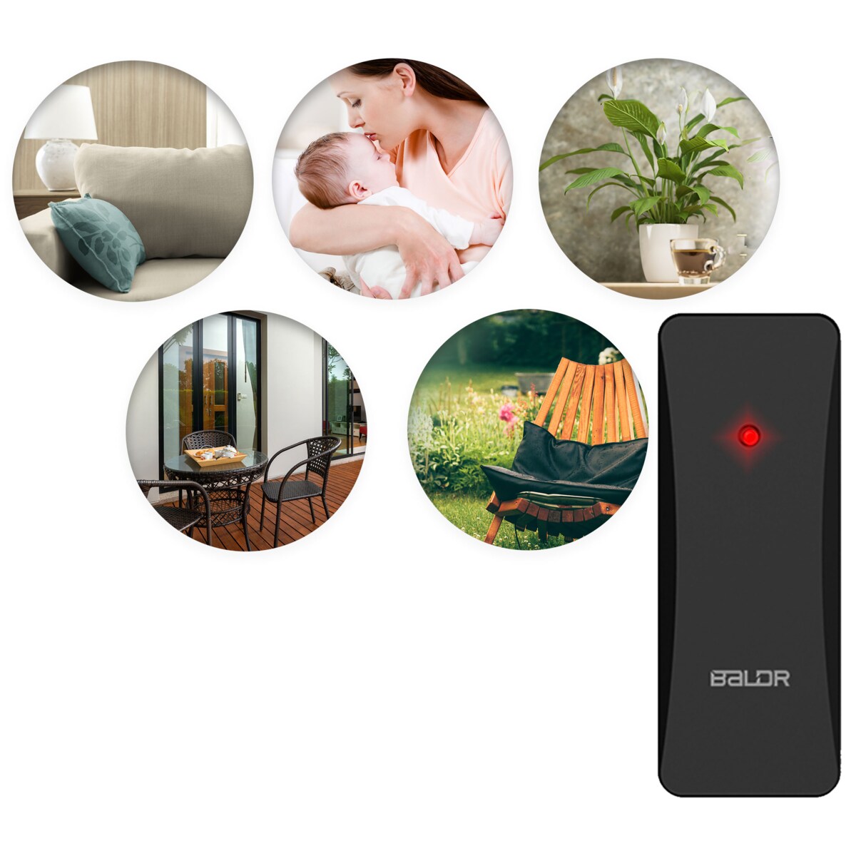 Bezprzewodowa stacja pogodowa pogody higrometr Baldr