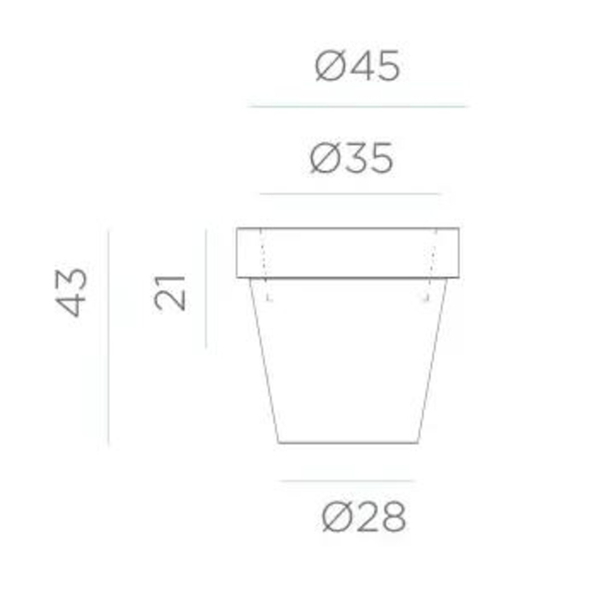 Prosta donica tarasowa Magnolia LUMMG045OFNW King Home IP65 cylinder biała