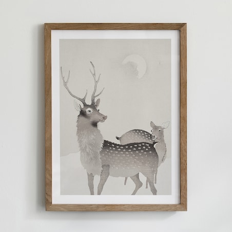 Plakat Jeleń i sarna 30x40cm