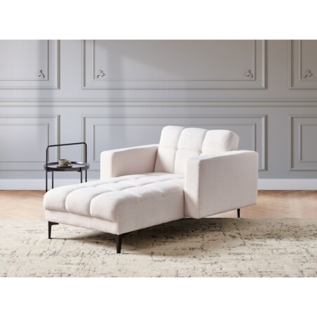 Szezlong boucle biały ALNES