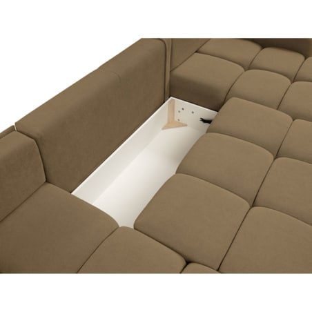 Nowoczesny Narożnik U SOHI z funkcją spania, Curio 20 - Brązowy