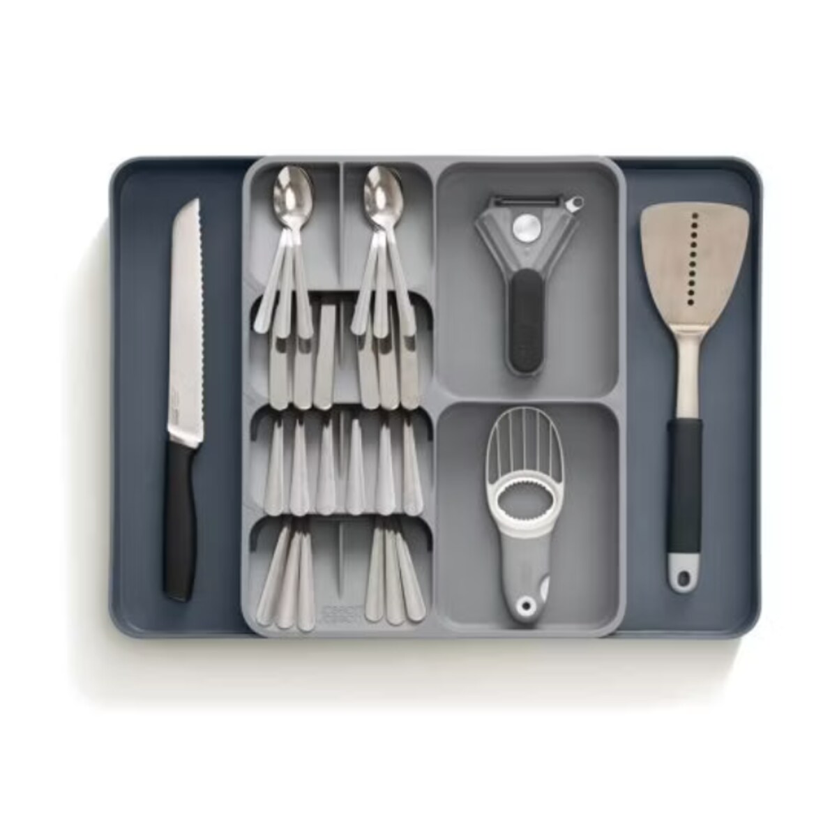 Organizer na sztućce rozsuwany szary DrawerStore, Joseph Joseph