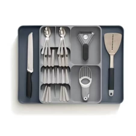 Organizer na sztućce rozsuwany szary DrawerStore, Joseph Joseph