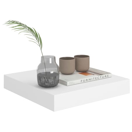 vidaXL Półki ścienne, 4 szt., białe, 23 x 23,5 x 3,8 cm, MDF